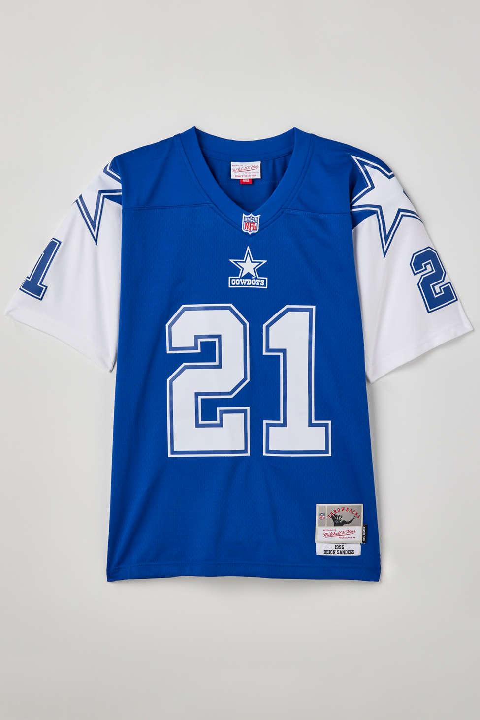 Mitchell & Ness Deion Sanders 1995 Dallas Cowboys Jersey in Blue