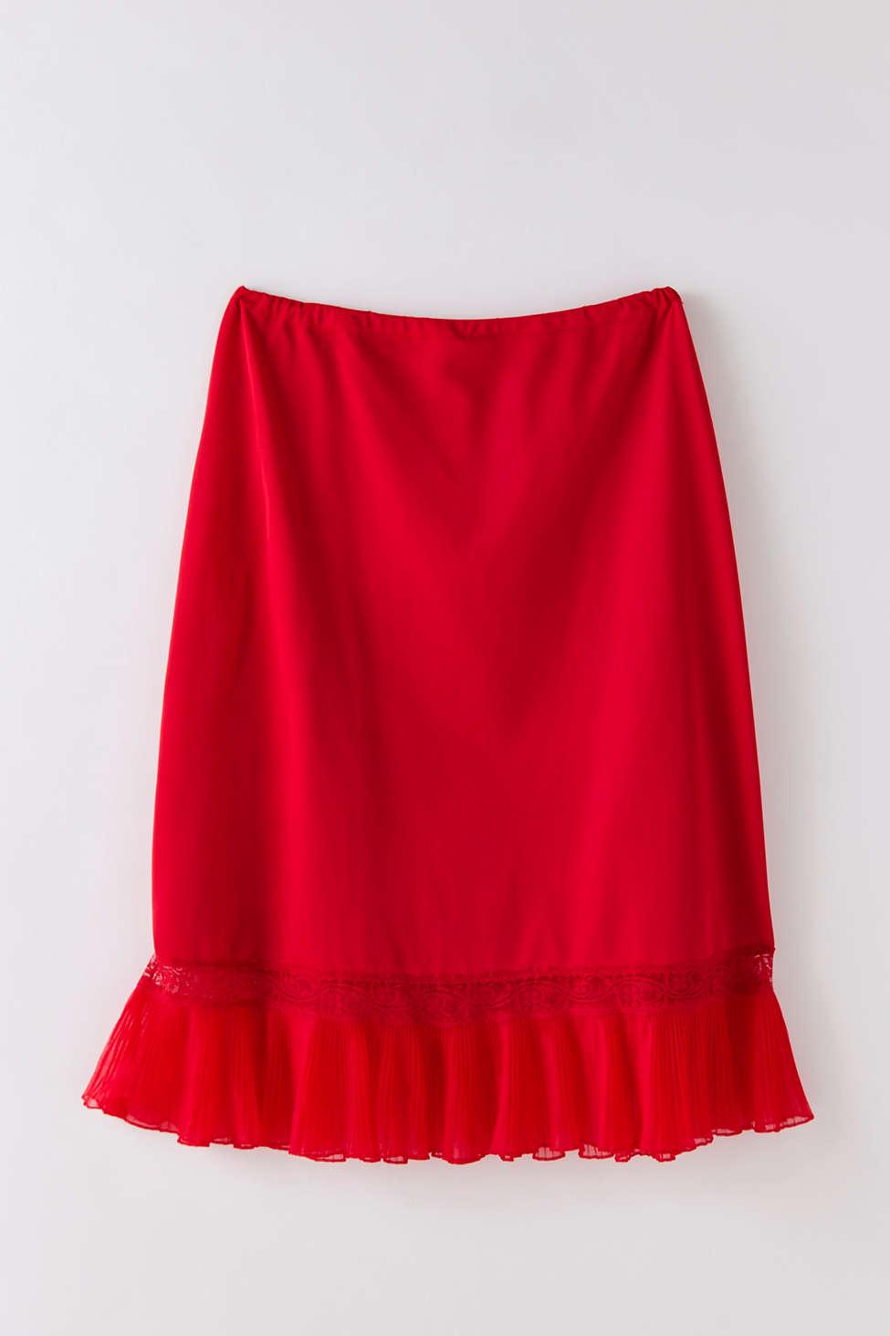 Urban Renewal Vintage Slip Skirt in Red Lyst