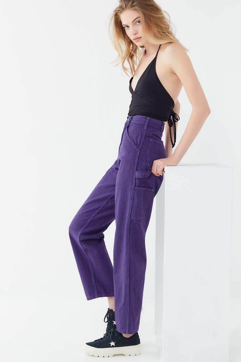 Stan Ray Og Straight Leg High-waisted Painter Pant in Purple