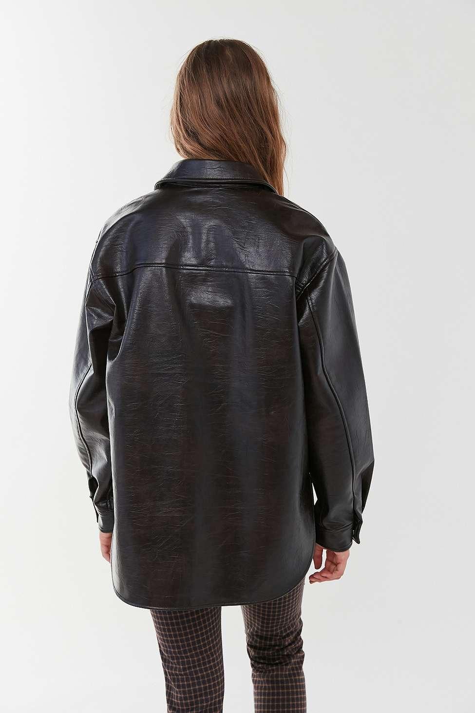 urban outfitters black leather jacket