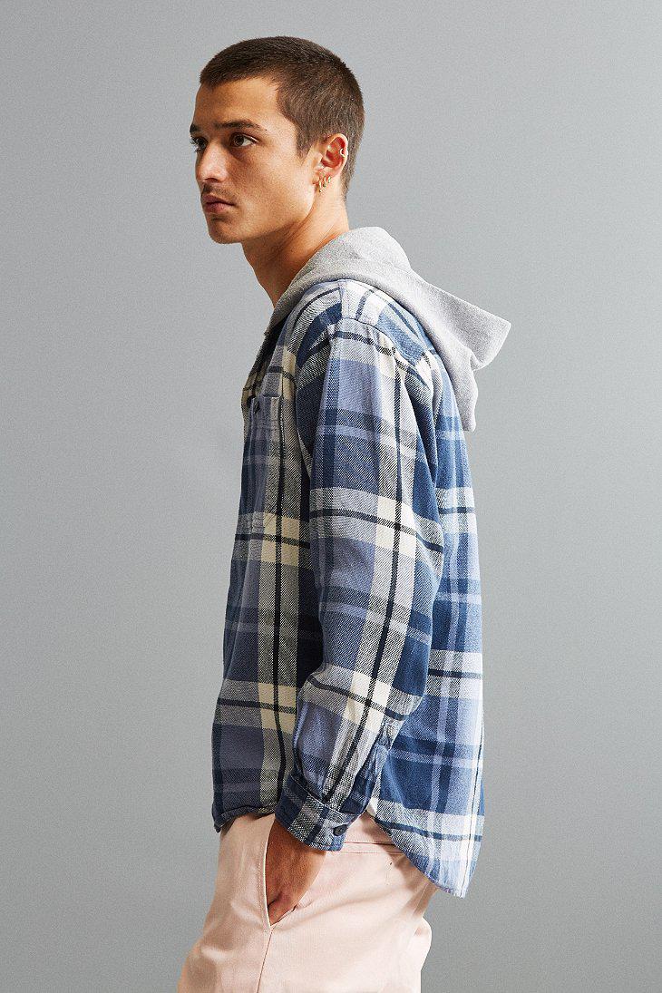 Flannel hoodie urban outfitters Clearance