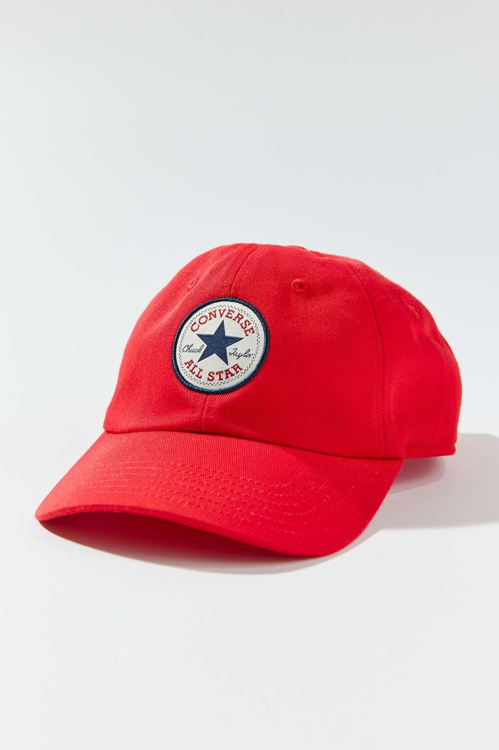 Converse Chuck Taylor All Star Patch Baseball Hat in Red | Lyst