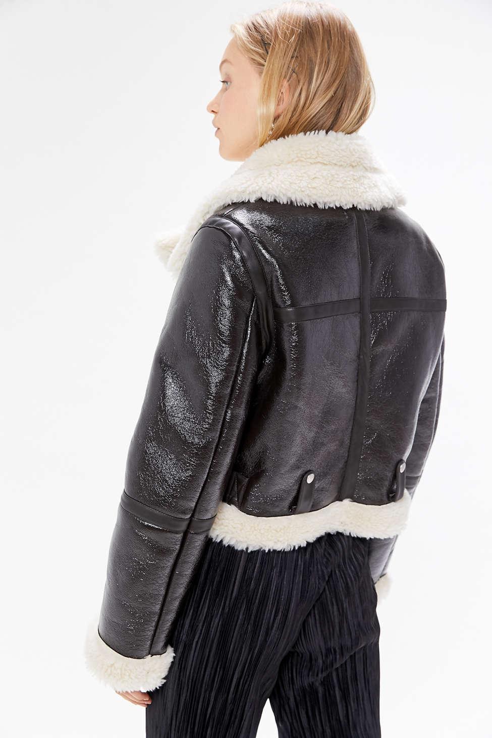 Urban Outfitters Uo Classic Sherpa Lined Aviator Jacket | Lyst