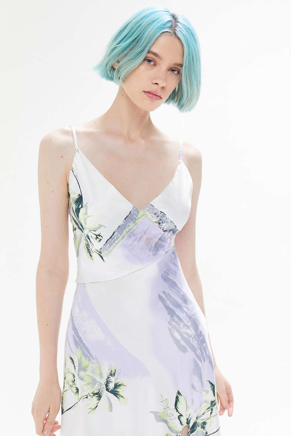 uo kelly surplice midi slip dress