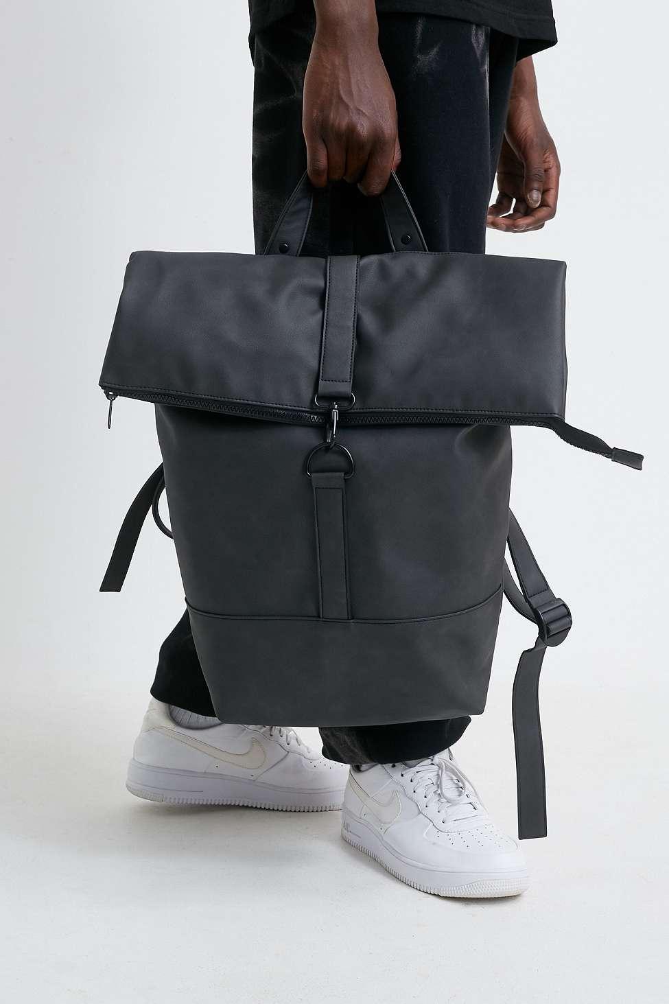 uo faux leather backpack