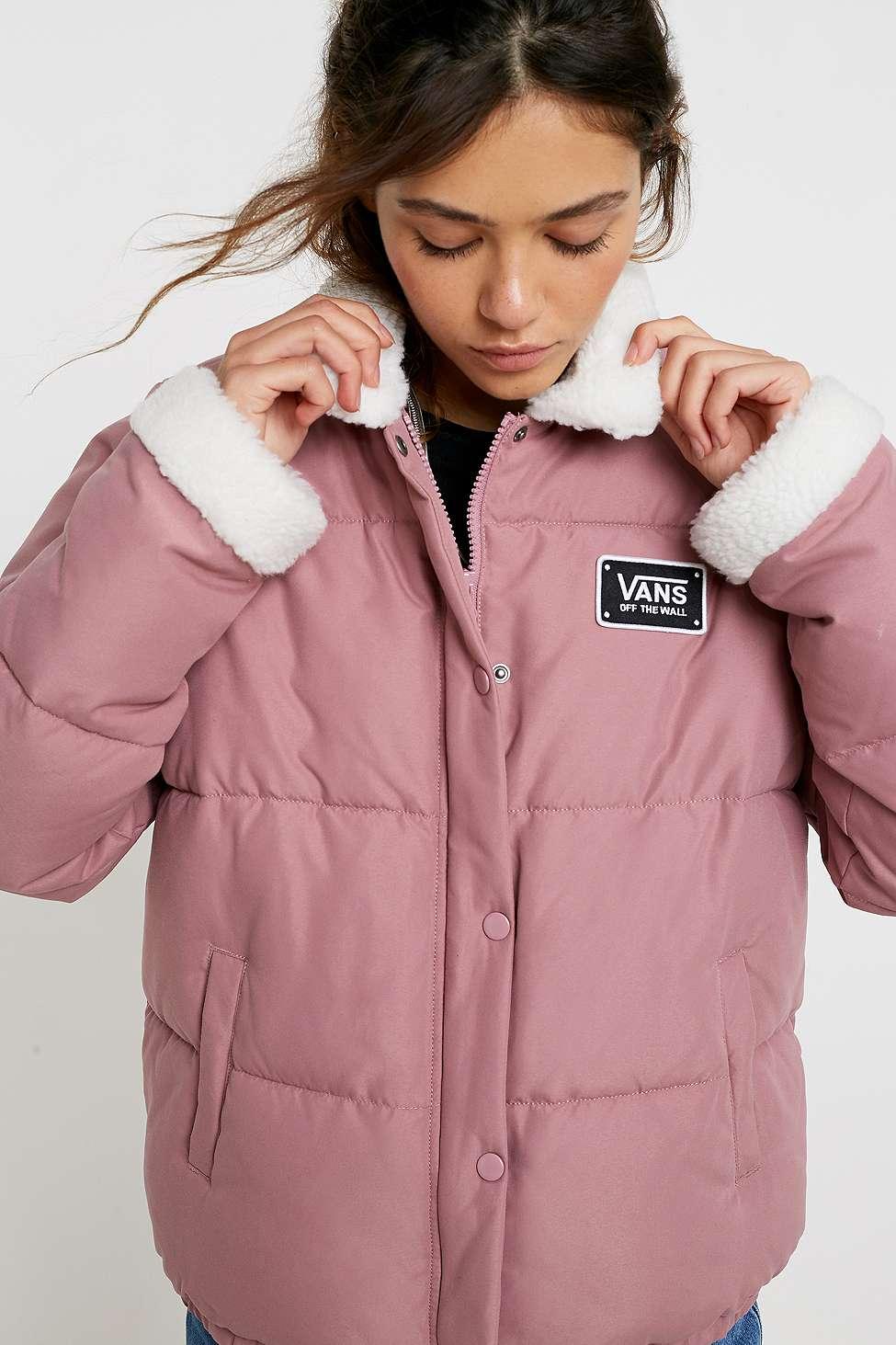 vans pink puffer jacket
