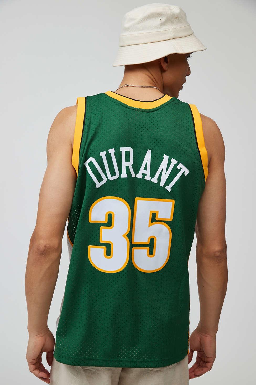 Mitchell & Ness Men's Kevin Durant Seattle SuperSonics Authentic Jersey - Gold