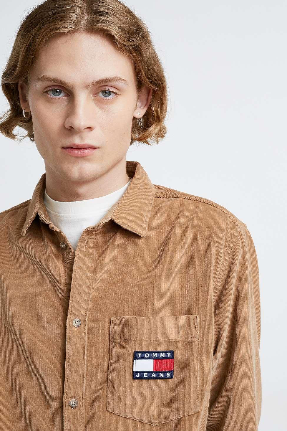 brown tommy hilfiger shirt