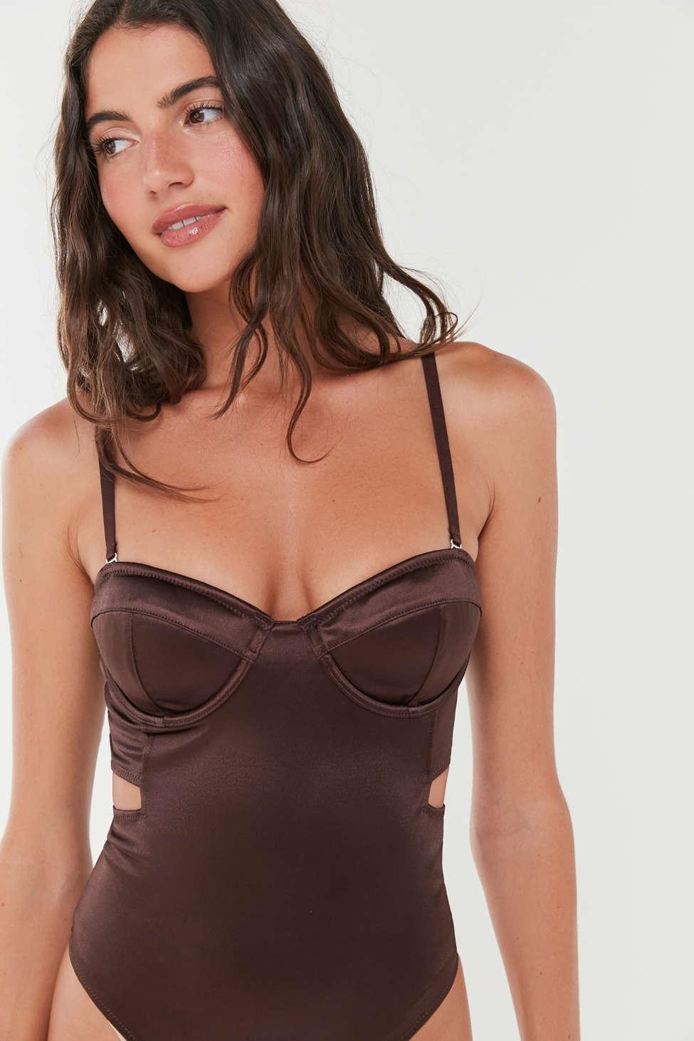 satin bustier bodysuit