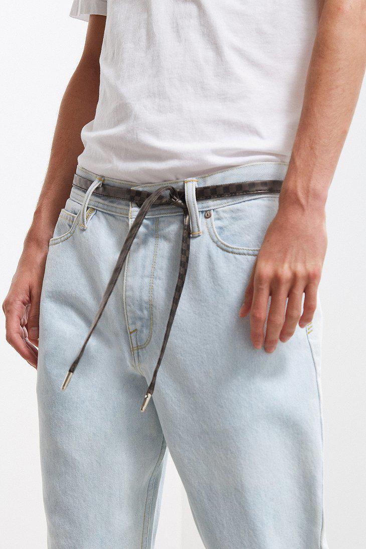 shoelace belt gucci