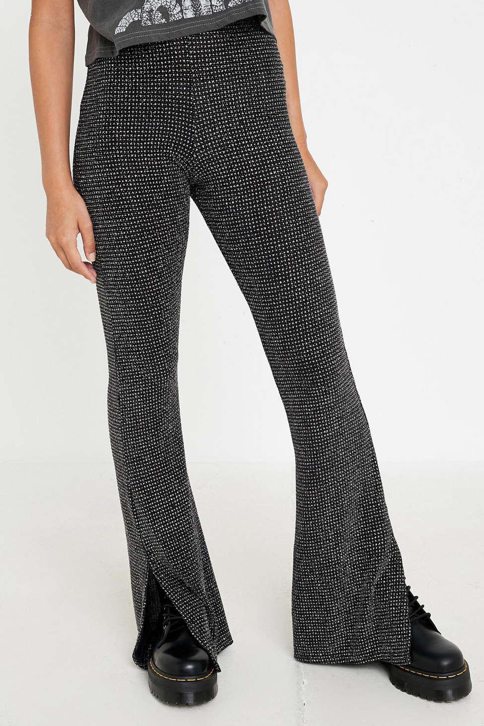 glitter flare pants