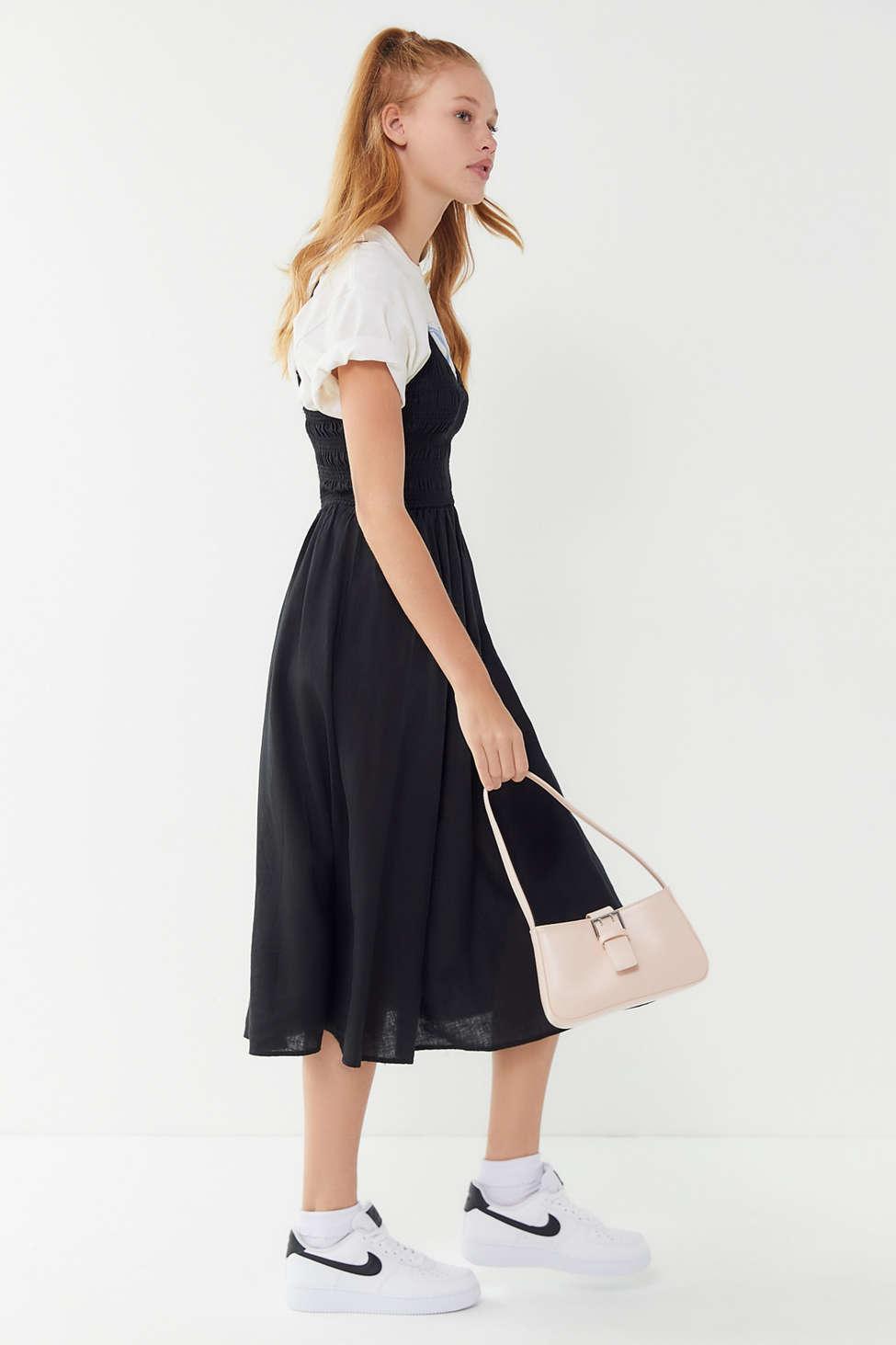 uo ember smocked midi dress