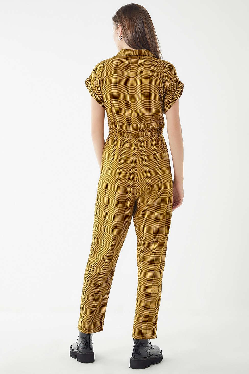 urban outfitters plaid jumpsuit