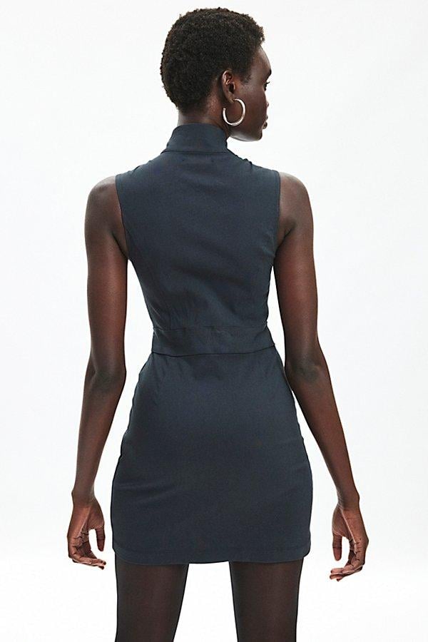 navy blue dress for baby girl Marsia One-Shoulder Mini Dress by Saylor in Black, Size: 3X at Anthropologie main image 1