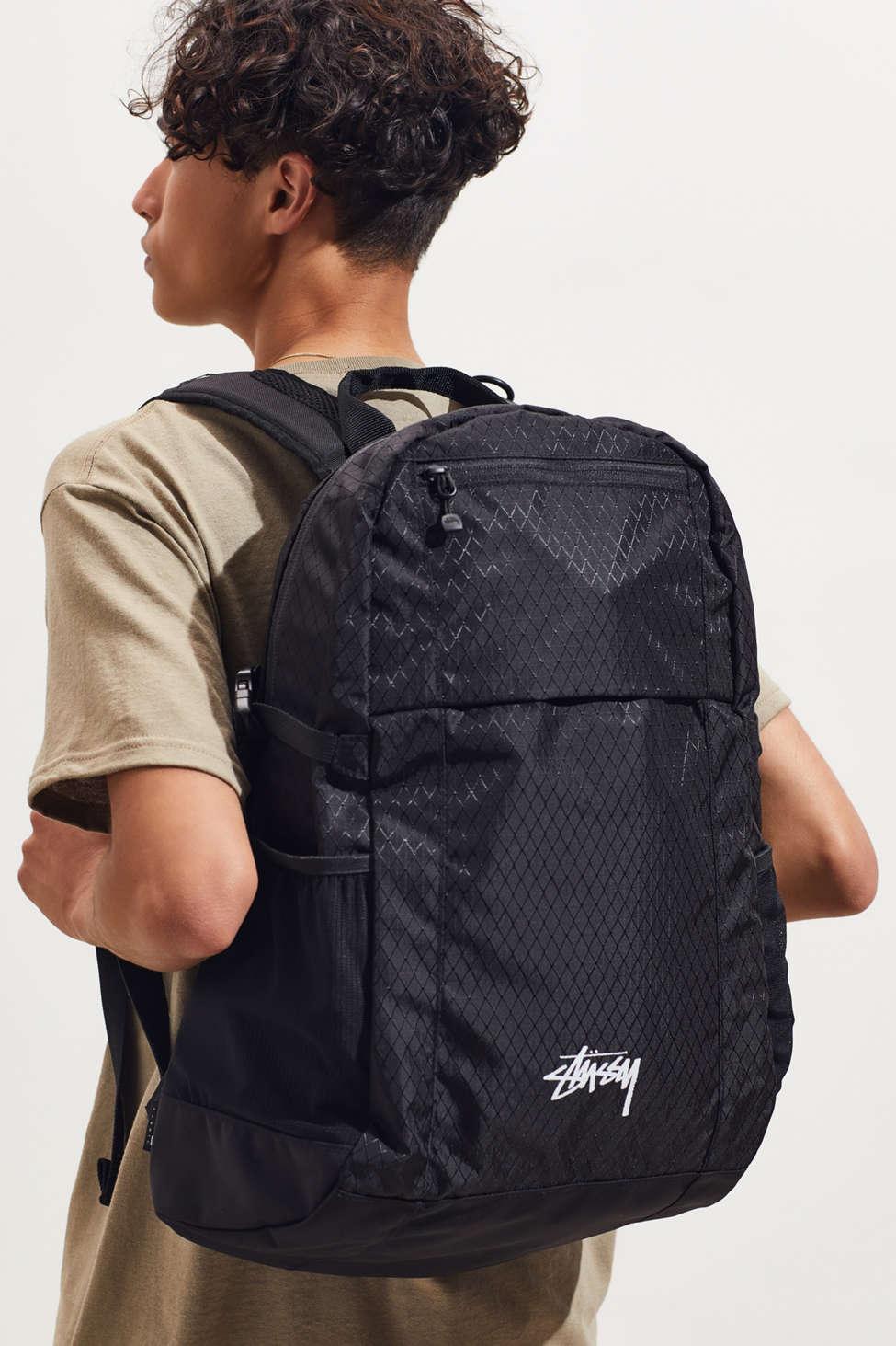 Stussy Diamond Ripstop Backpack in Black for Men | Lyst