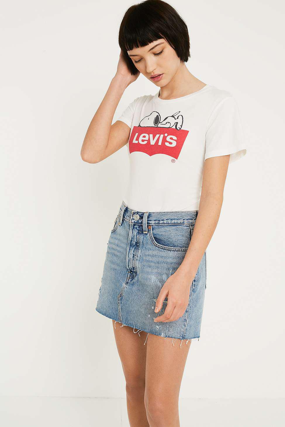 levi's snoopy t shirt womens