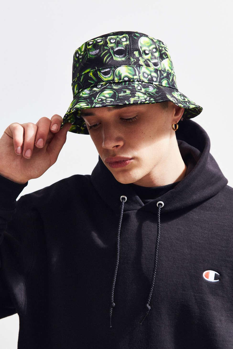 Cotton Skull Pile Bucket Hat 