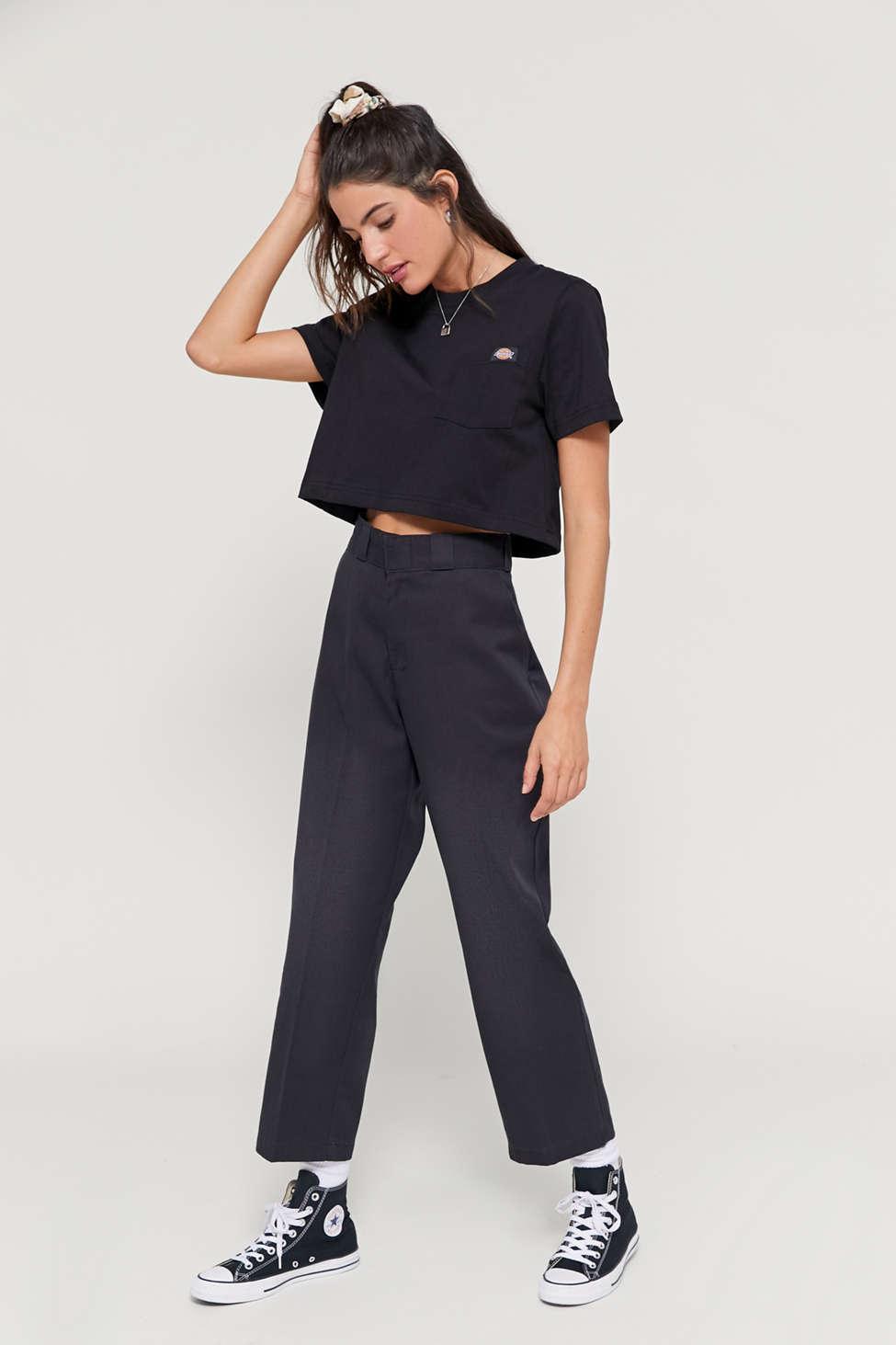Dickies Cotton Dickies Uo Exclusive High-waisted Ankle Pant in Blue - Lyst