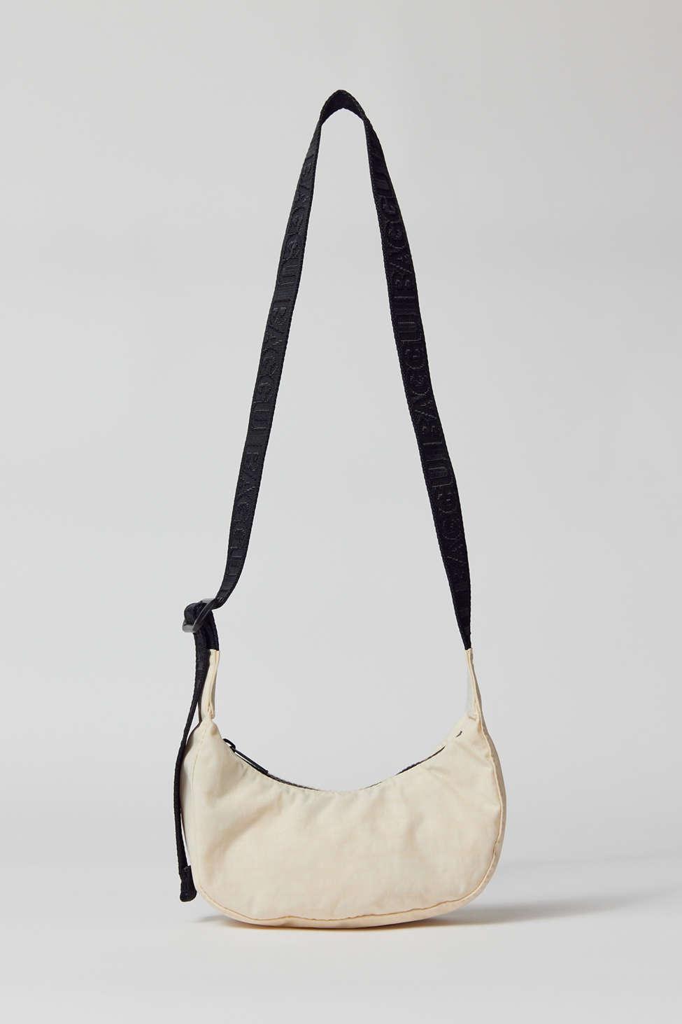 BAGGU Uo Exclusive Mini Nylon Crescent Bag in Natural | Lyst