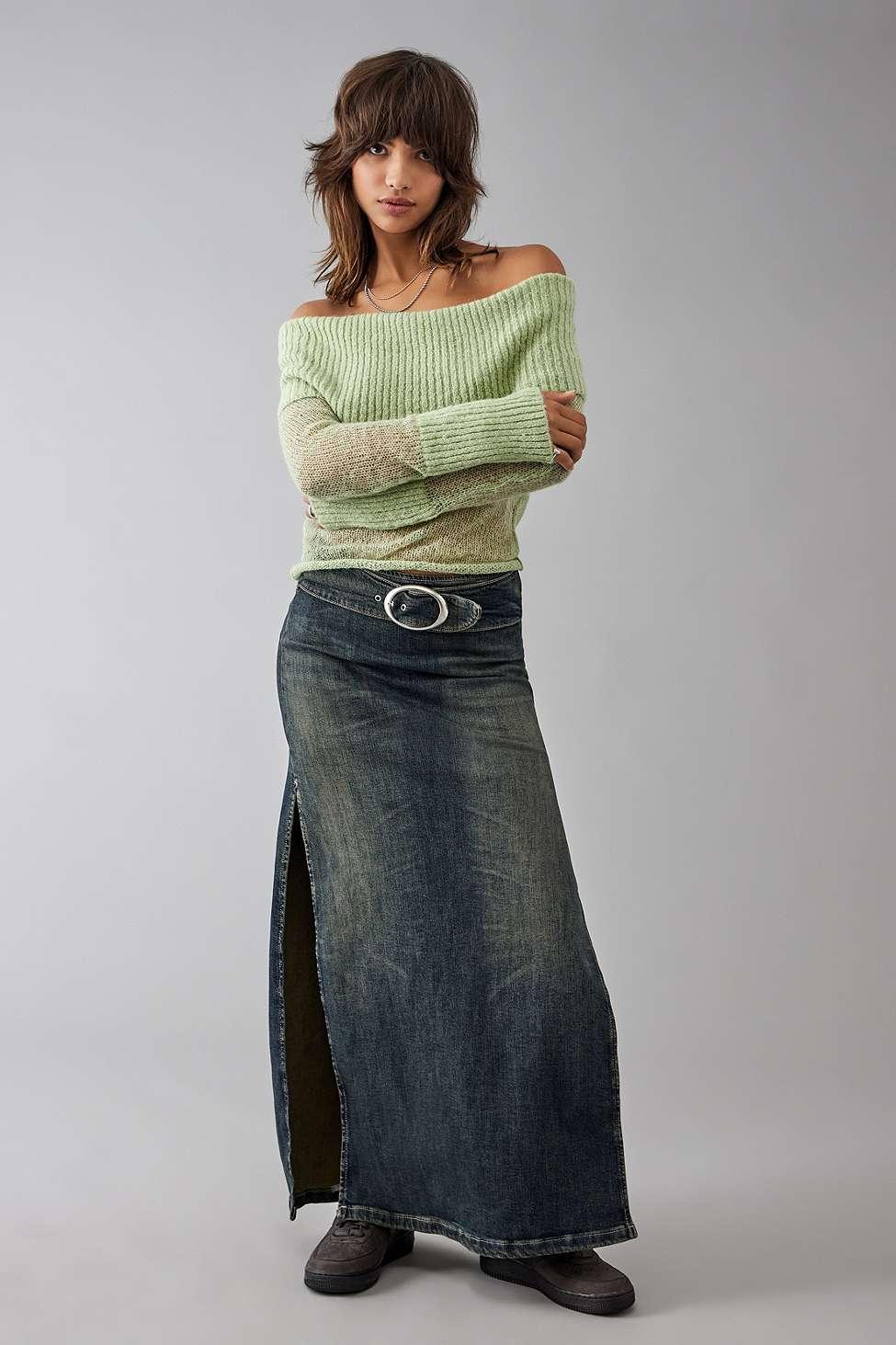 Maxi skirt top with belt