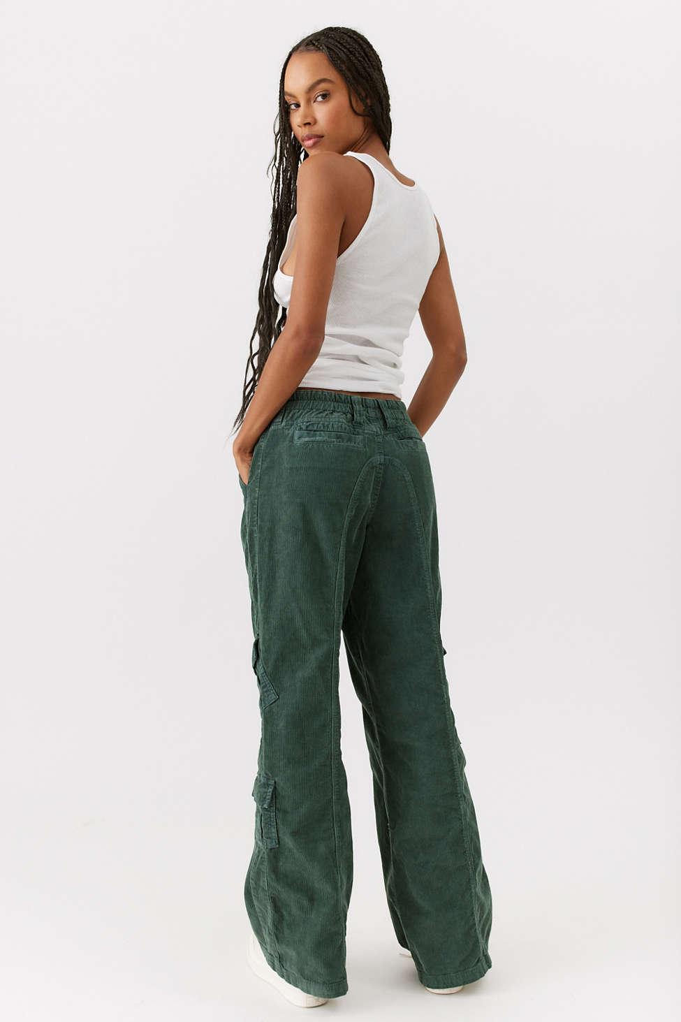 Bdg High And Wide Corduroy Pants, Color is slate, but looks like sage green.