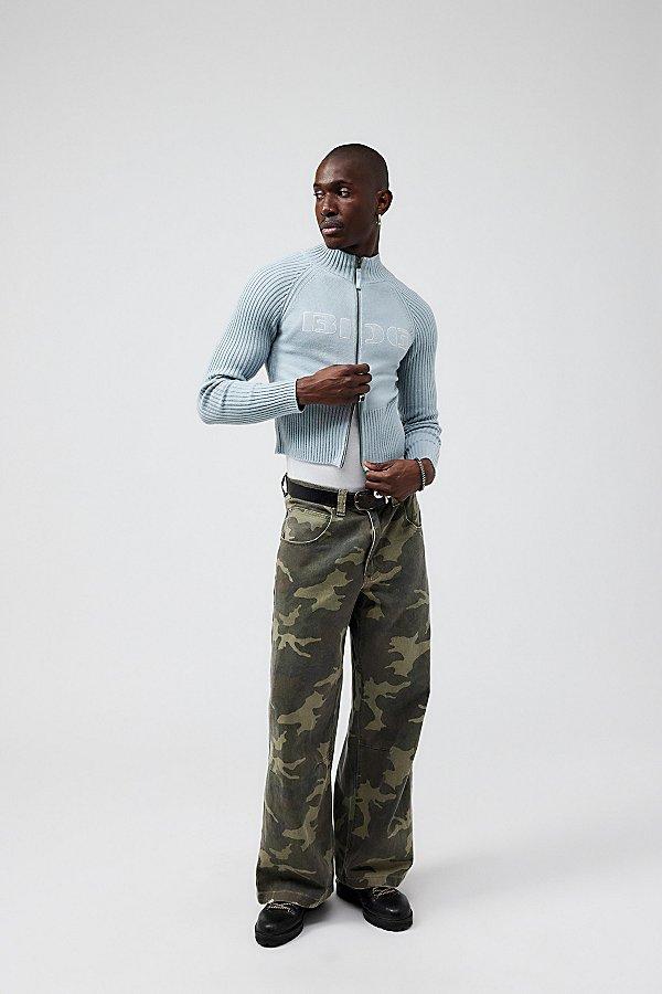 BDG Zip-Through Knit Track Top in Blue | Lyst