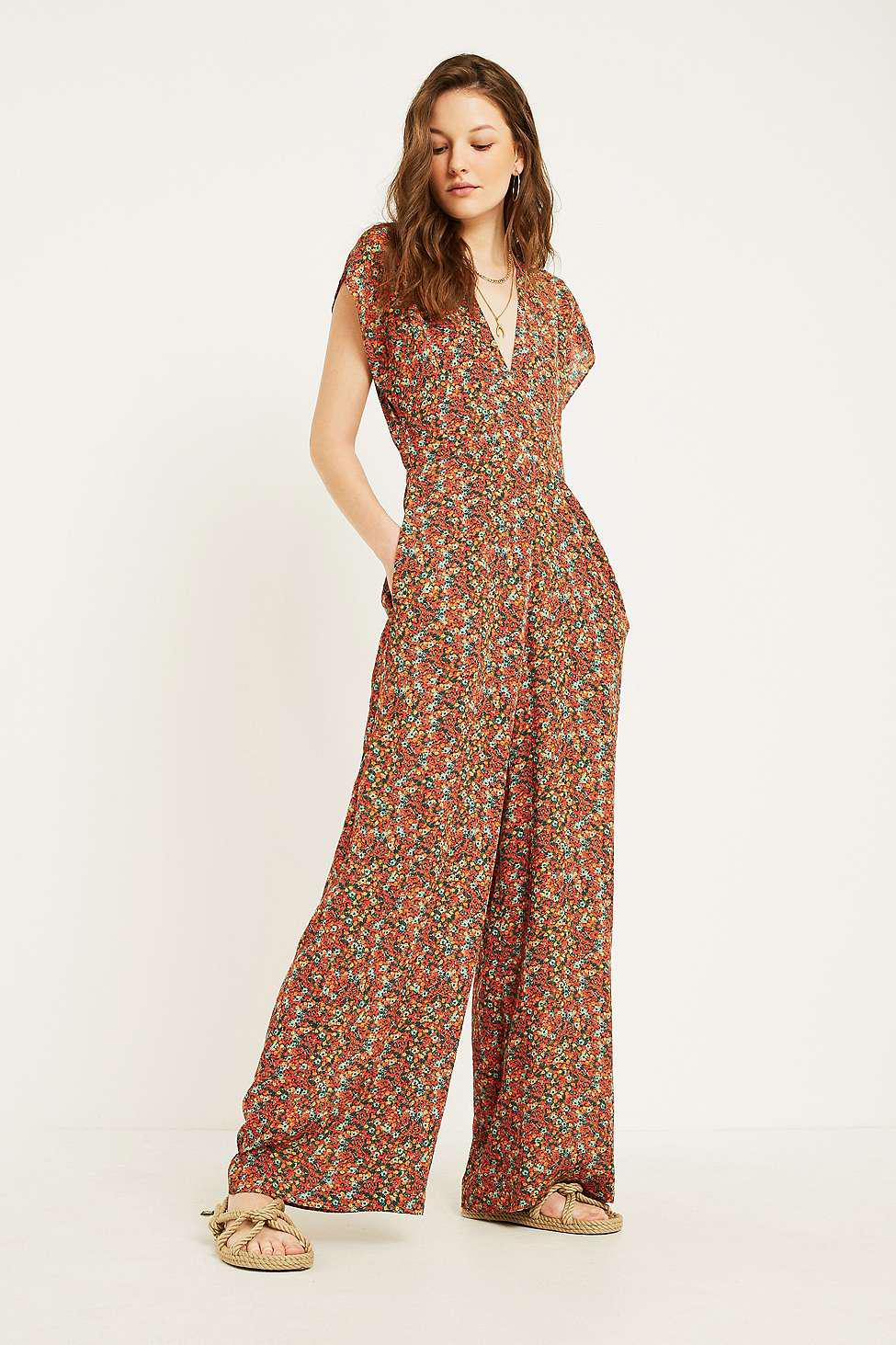 urban outfitters floral jumpsuit