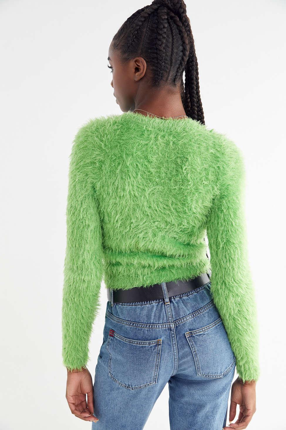 urban outfitters fuzzy cardigan