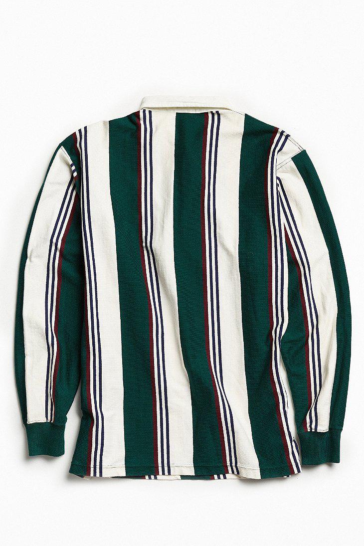 Urban Outfitters Cotton Vintage Polo Ralph Lauren Multi Vertical Stripe  Rugby Shirt in Green for Men | Lyst