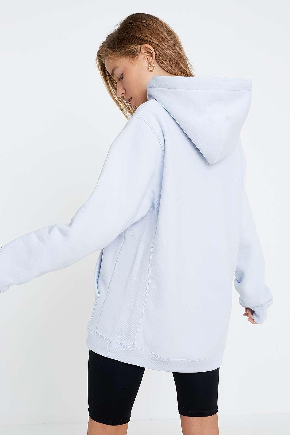 champion & uo satin script hoodie sweatshirt