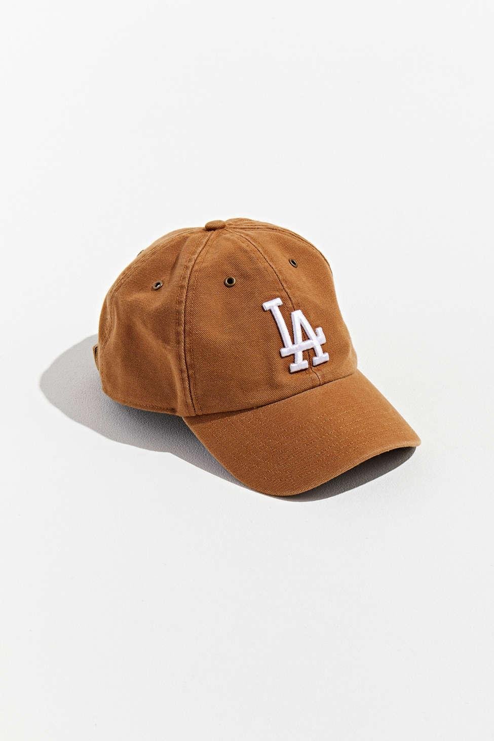 Los Angeles Lakers NBA '47 Brand Carhartt Mens Brown Clean Up Adjustable Hat