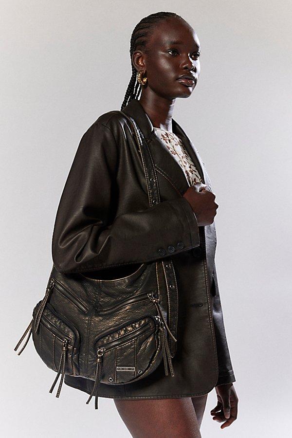 Silence + Noise Utility Washed Shoulder Bag in Black | Lyst