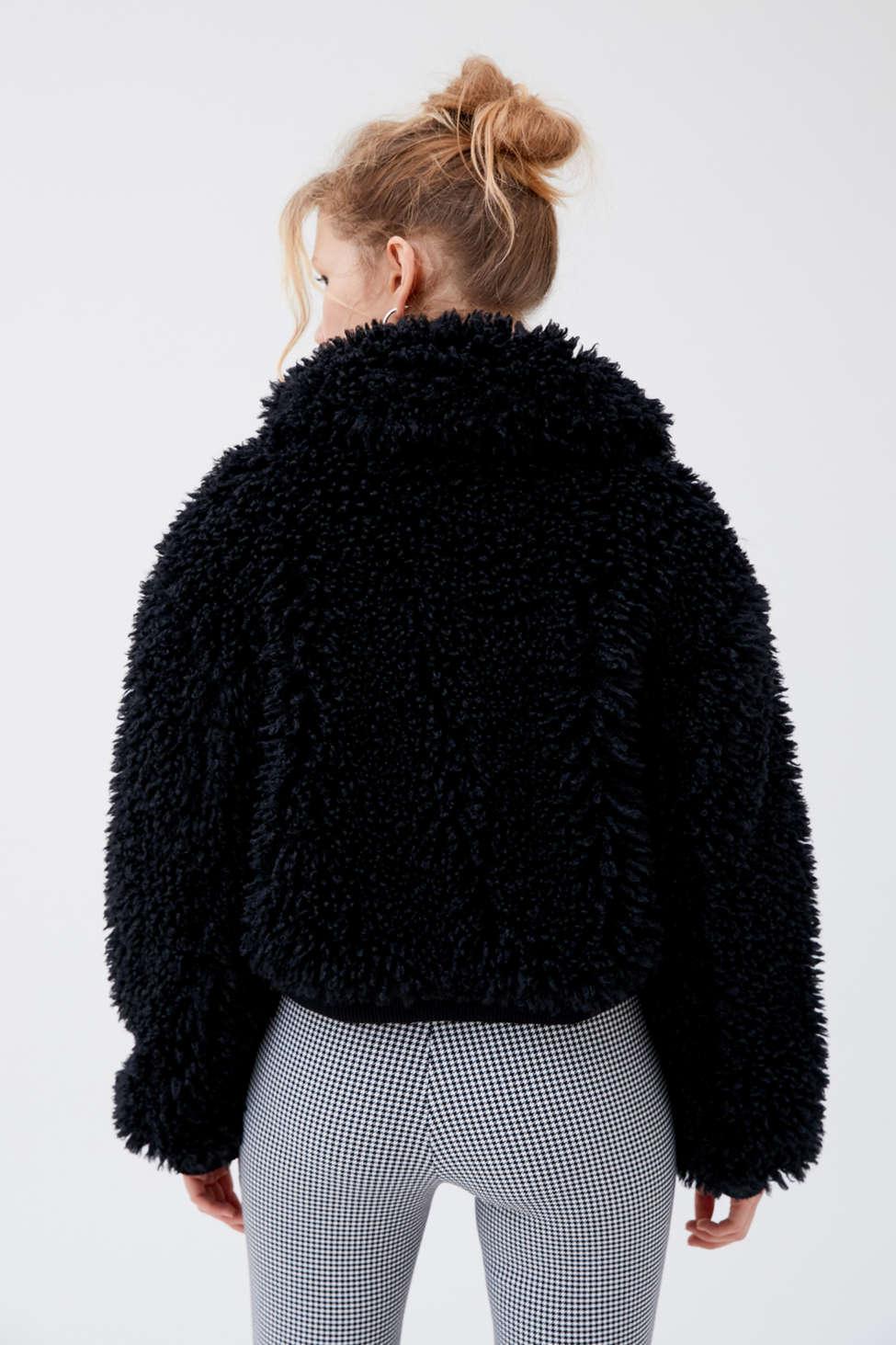 shaggy bomber jacket