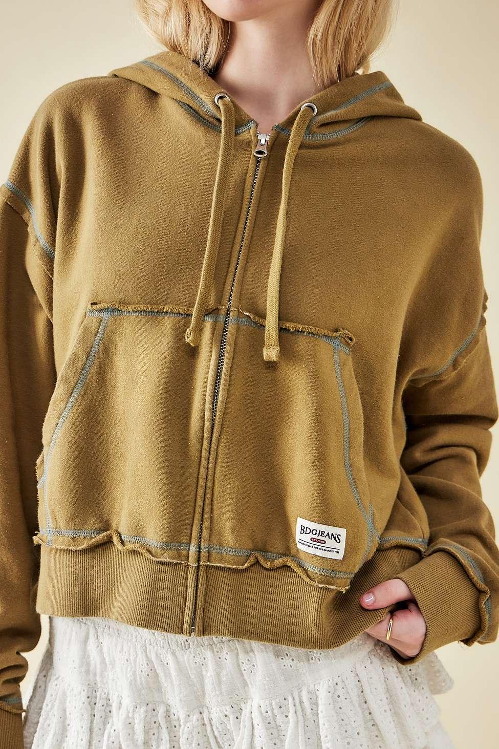 Slouchy zip up hoodie sale