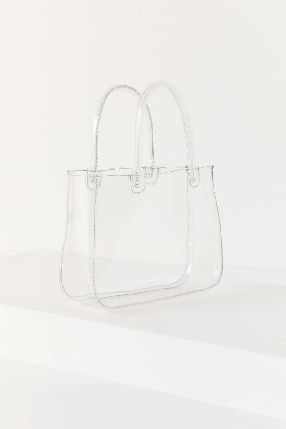 transparent mini tote bag
