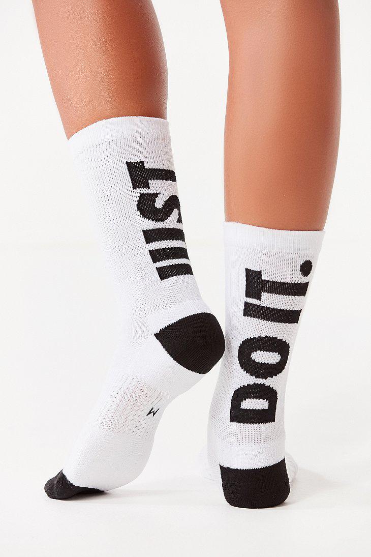 Nike Nike Sportswear Just Do It Crew Sock 2-pack in Black | Lyst