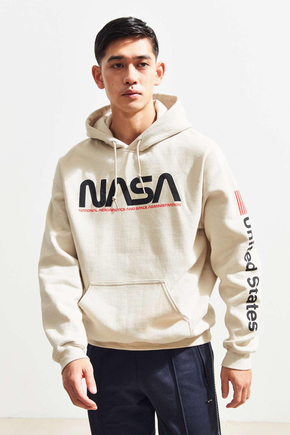 Urban Outfitters Nasa Hoodie Sweatshirt in Natural for Men | Lyst