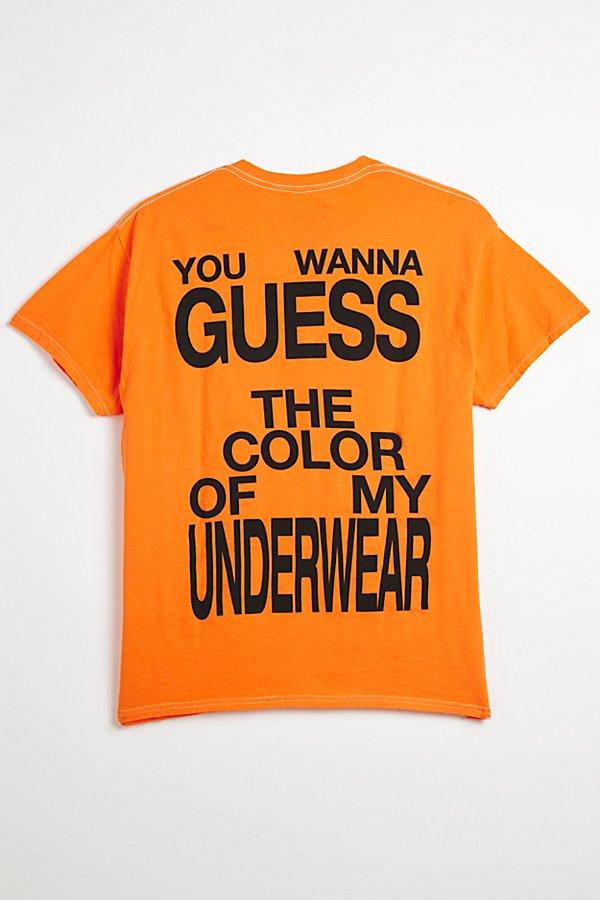 Urban Outfitters Charli Xcx Guess Text Graphic Tee in Orange for