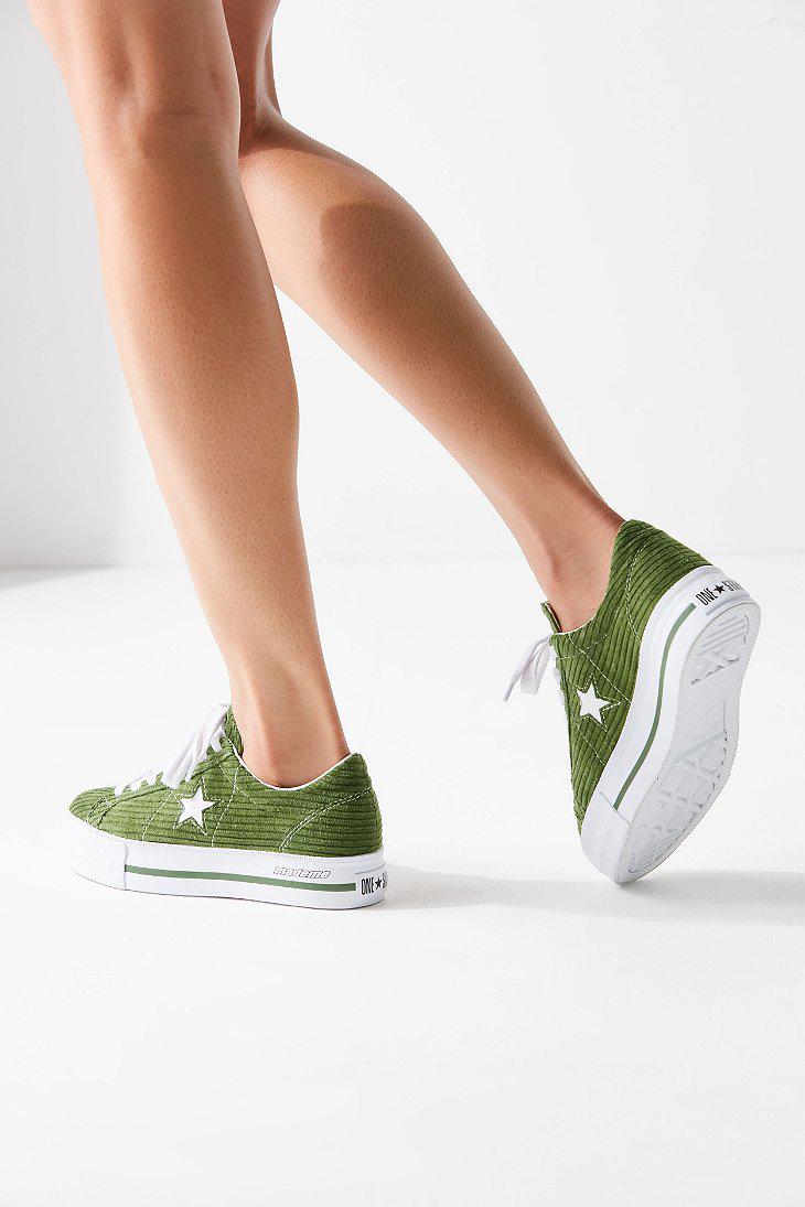Converse Converse One Star X Mademe Corduroy Platform Sneaker in Green |  Lyst