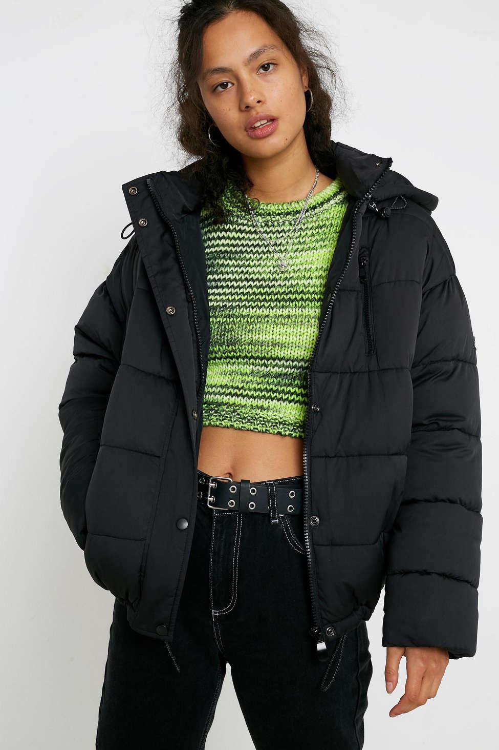 iets frans... Ongline Hooded Puffer Jacket in Black | Lyst