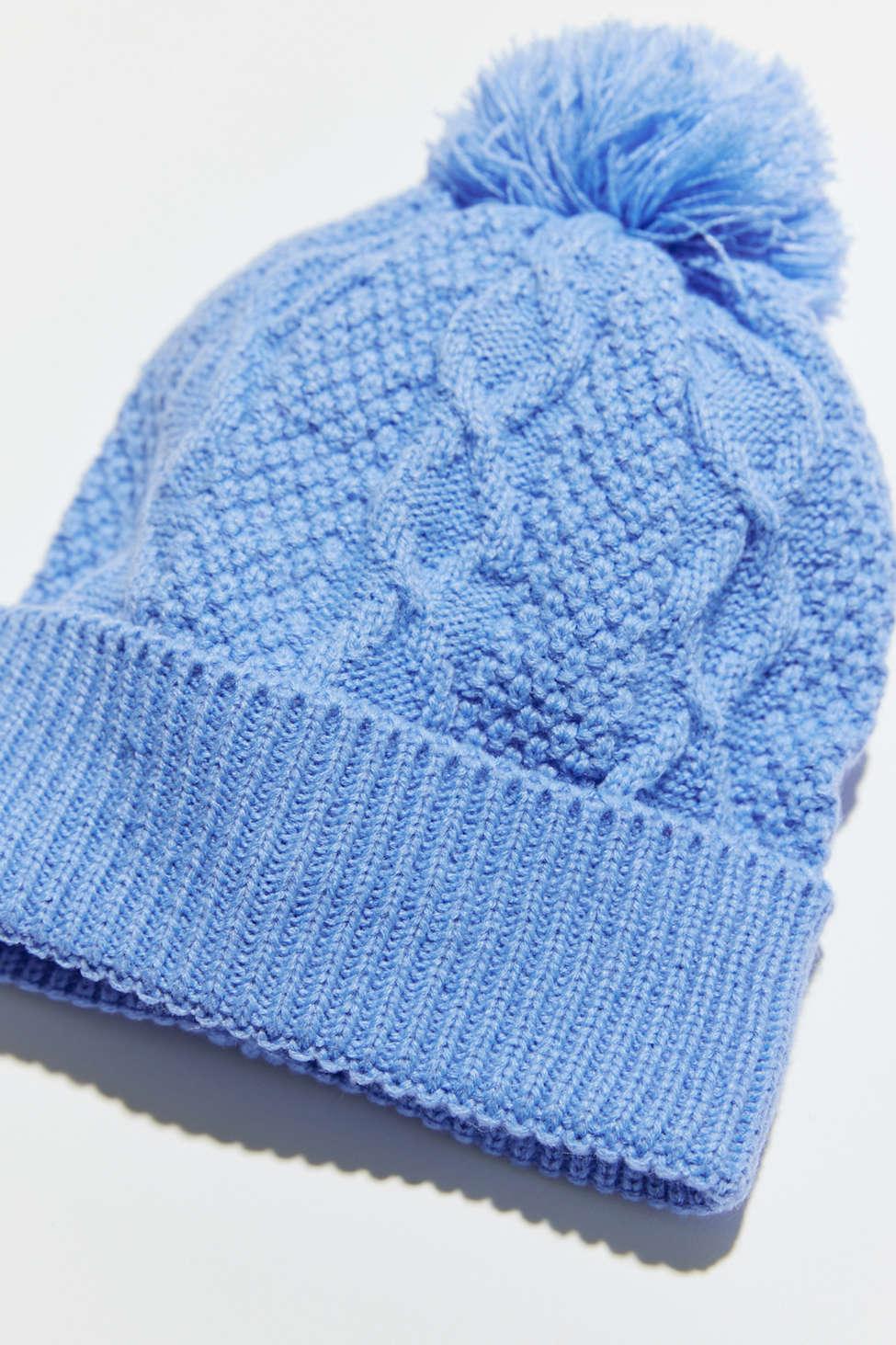Urban Outfitters Cable Beanie in Blue | Lyst