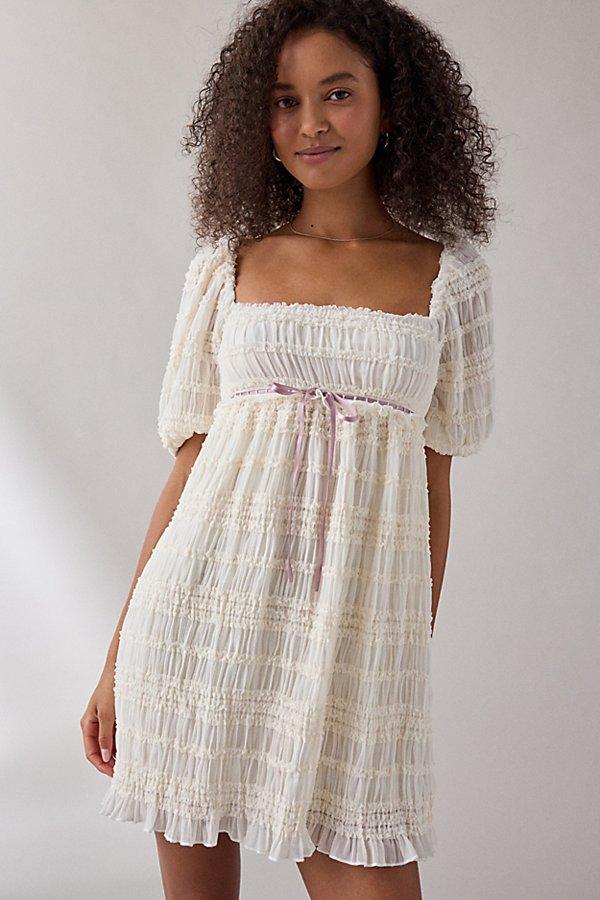 long sleeve mini work dress Donna Karan Women's V-Neck Long-Sleeve Wrap Dress - Cream