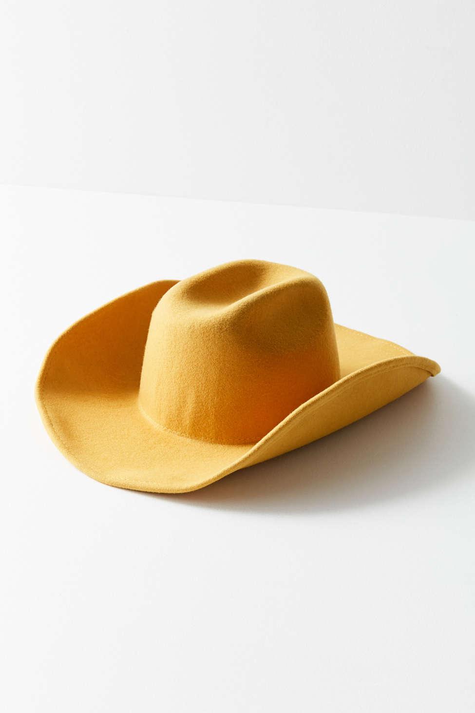 Burnt yellow western hat