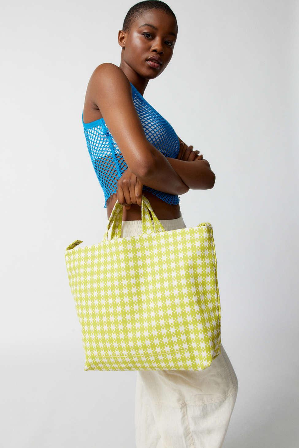 Baggu - Duck Bag - Blue Pixel Gingham