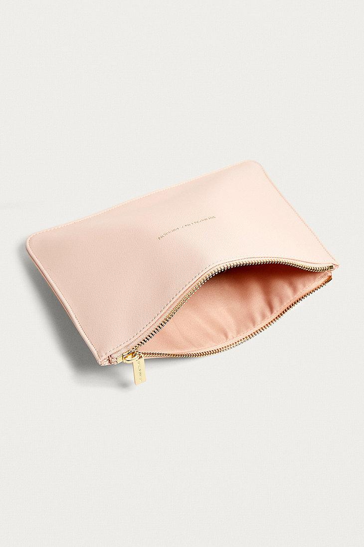 Estella Bartlett White Embossed Pouch Make Up Bag