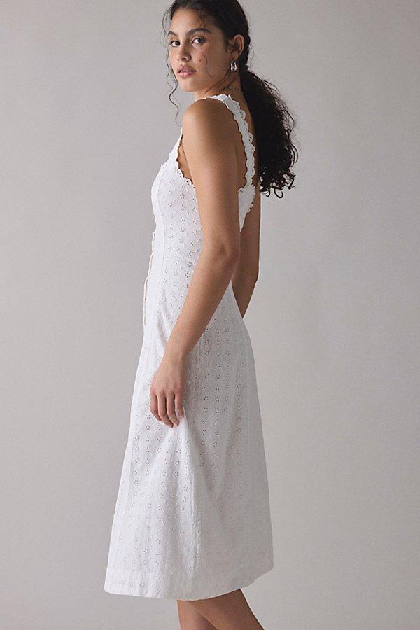 Kimchi Blue Mariana Eyelet Lace Button-Front Midi Dress in