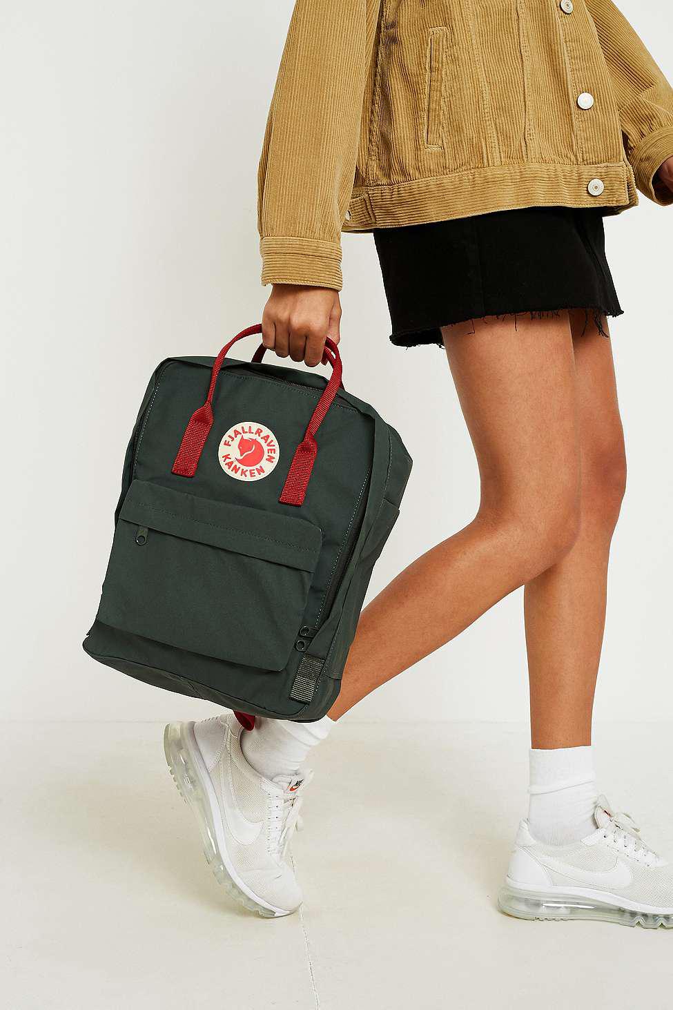 Fjallraven Kanken Forest Green Ox Red Backpack - Lyst