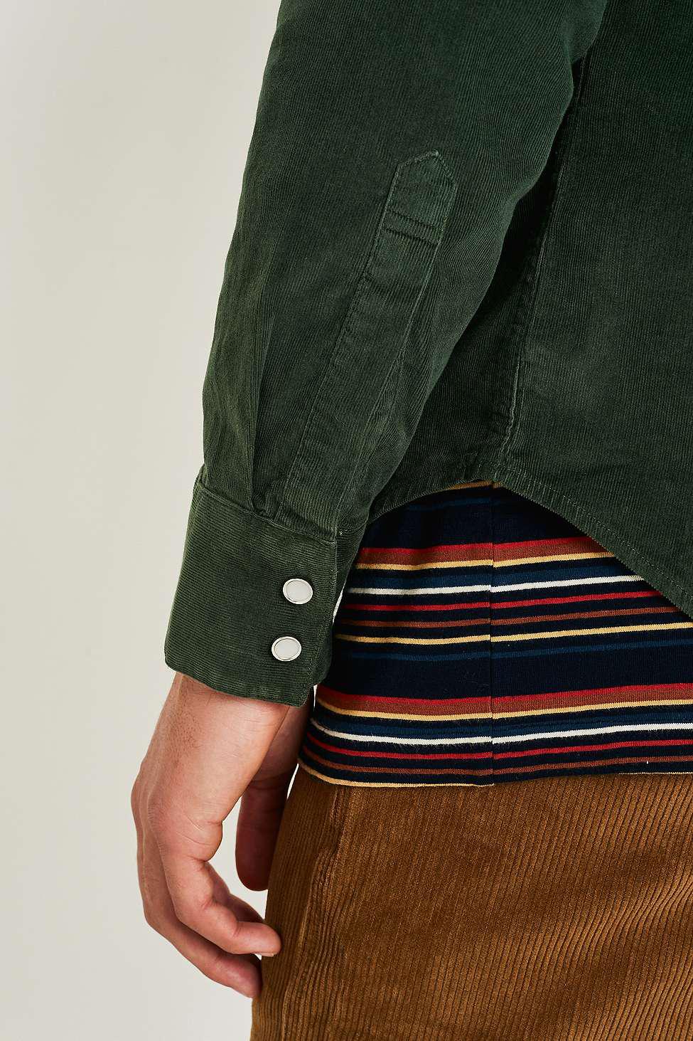 levis green corduroy shirt