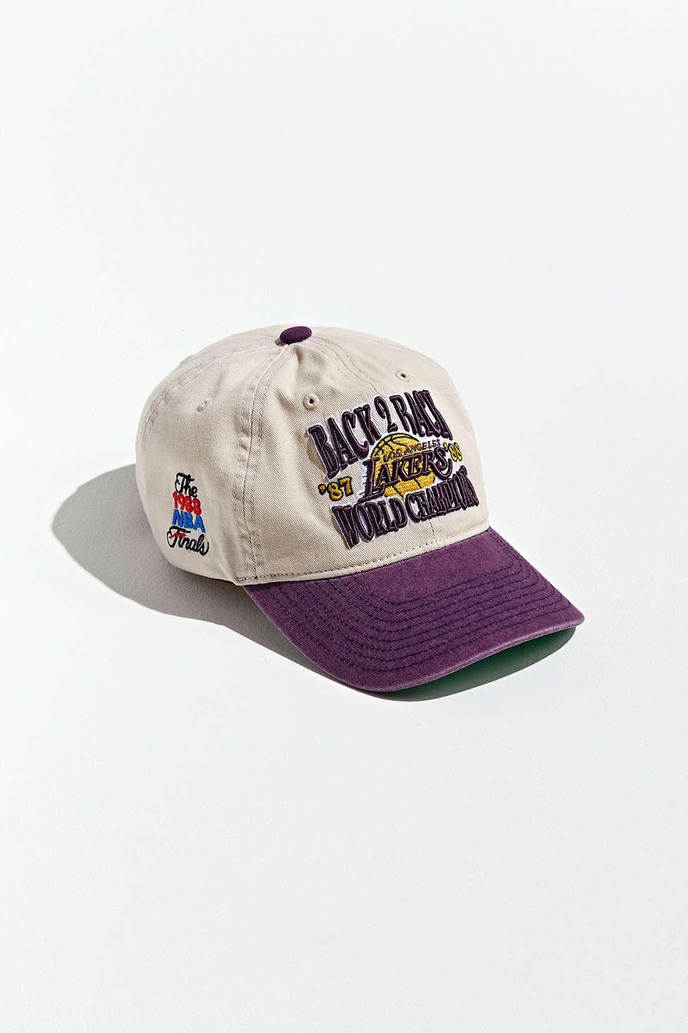 Mitchell Ness Cotton Uo Exclusive La Lakers Back To Back Champs Baseball Hat For Men Lyst