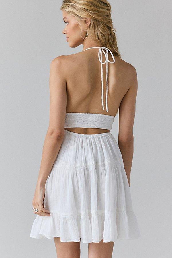 Kimchi Blue Phoebe Cotton Open-Back Halter Knee Length Dress in White | Lyst Kimchi Blue Phoebe Cotton Open-Back Halter Knee Length Dress in White | Lyst